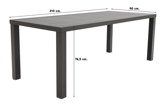 VDG Lena tuintafel antraciet - 210 x 90 cm.