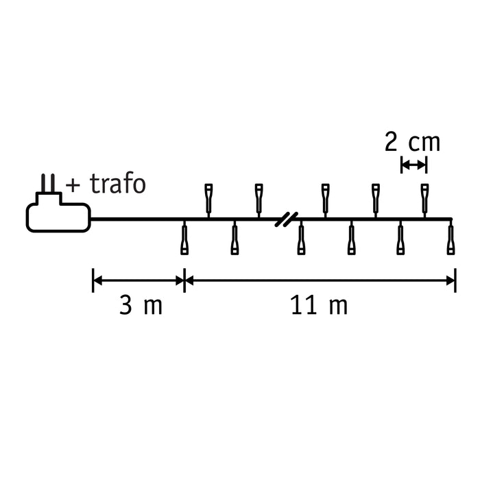 Luca Smart Lighting Snake Kerstboomverlichting met 550 LED – L1100 cm