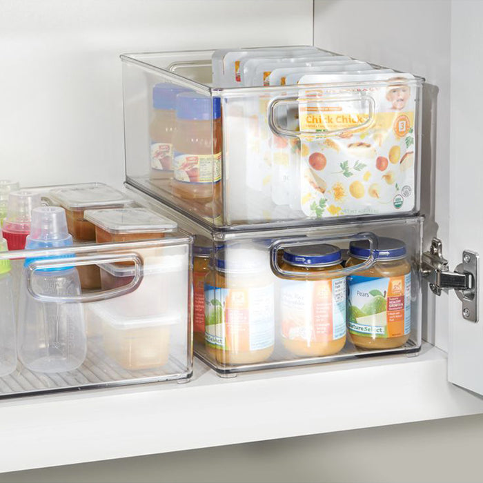 Opbergbox met Handvaten, 15.2 x 40.6 x 7.6 cm, Stapelbaar, Kunststof,