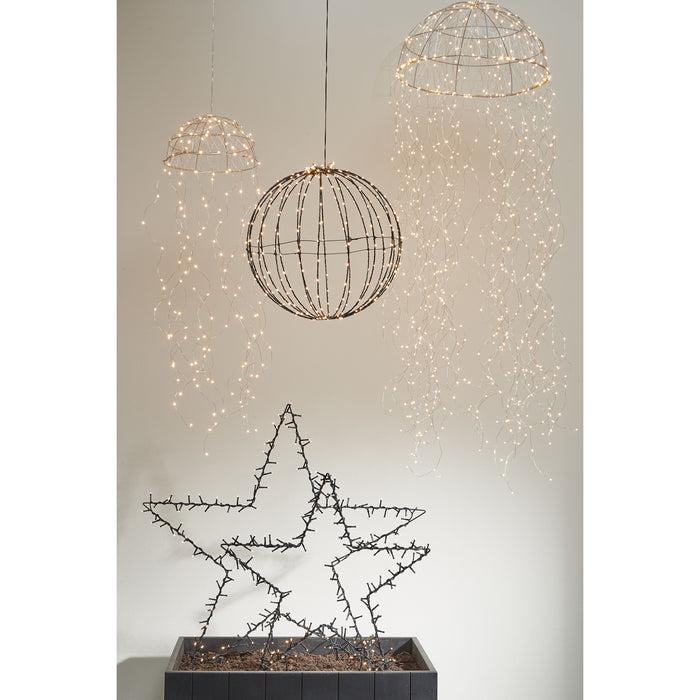 Luca Lighting Kroonluchter Kwal met Witte LED - H150 x Ø45 cm - Zilver