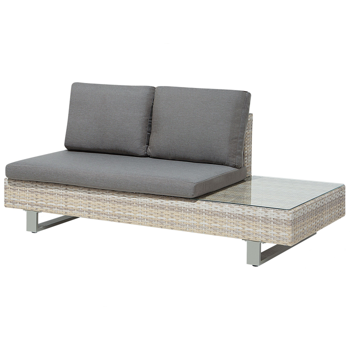 Beliani - LANCIANO - Loungeset voor 5 - Grijs - PE rotan