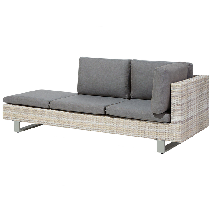 Beliani - LANCIANO - Loungeset voor 5 - Grijs - PE rotan