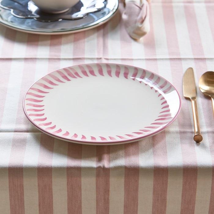 Riviera Maison dinerbord Roze gekleurde print - Menton - Aardewerk