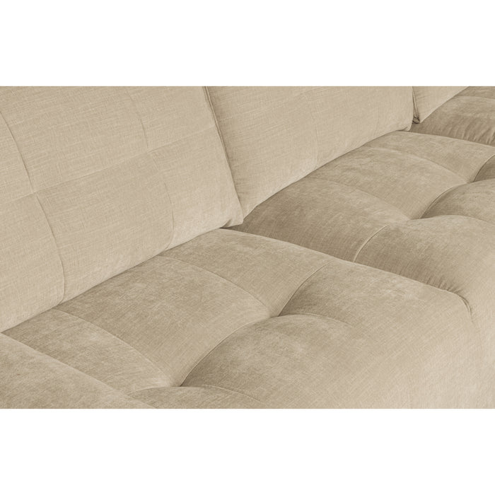 vtwonen Bar Chaise Longue Rechts - Stof - Zand - 87x280x170