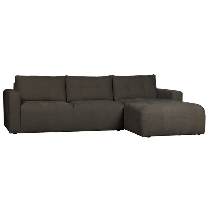 vtwonen Bar Chaise Longue Rechts - Stof - Antraciet - 87x280x170