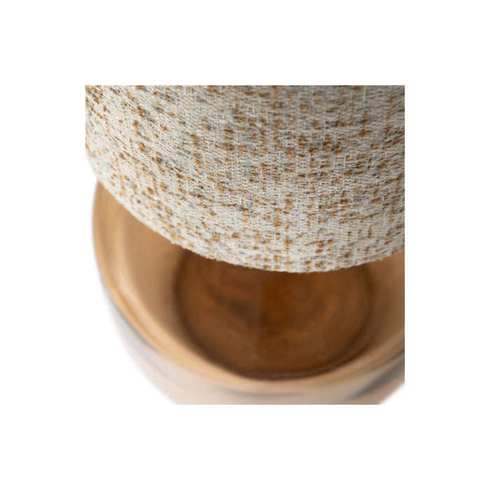 WOOOD Tafellamp Autumn - Polyester - Zand Melange - 50x21x21