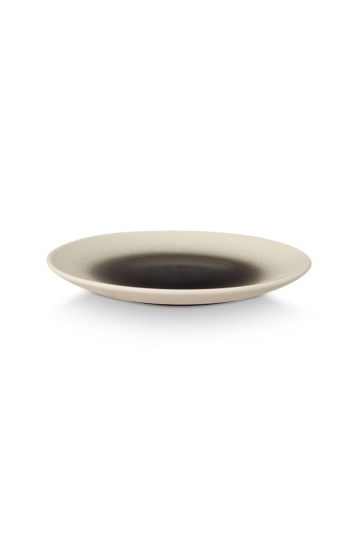 vtwonen Ontbijtborden - Set van 4 Borden- Zwart Gradient - 23 cm