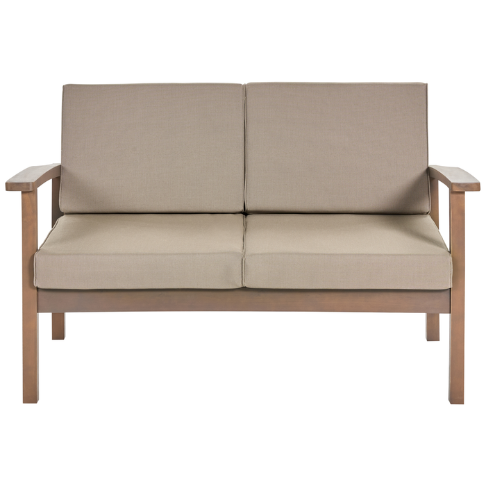 Beliani - MANILA - Loungeset voor 4 - Donker houtkleur - Acaciahout