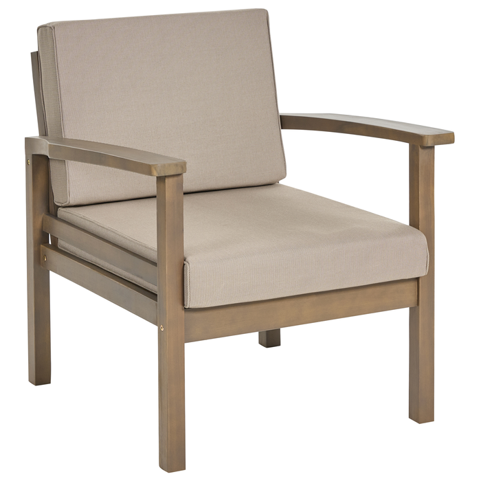 Beliani - MANILA - Loungeset voor 4 - Donker houtkleur - Acaciahout