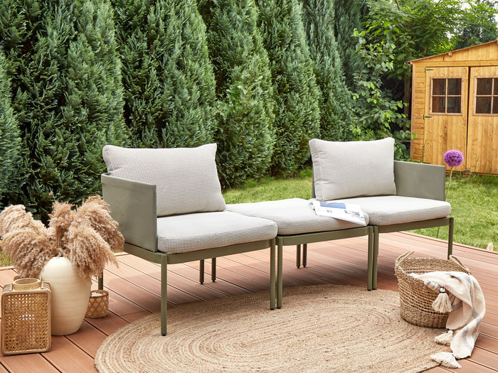 Beliani - TERRACINA - Loungeset voor 2 - Groen - Aluminium