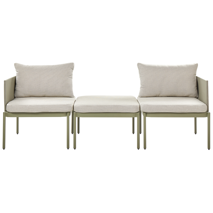 Beliani - TERRACINA - Loungeset voor 2 - Groen - Aluminium