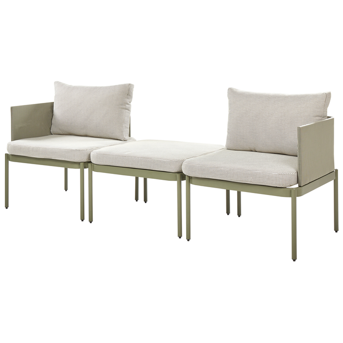 Beliani - TERRACINA - Loungeset voor 2 - Groen - Aluminium