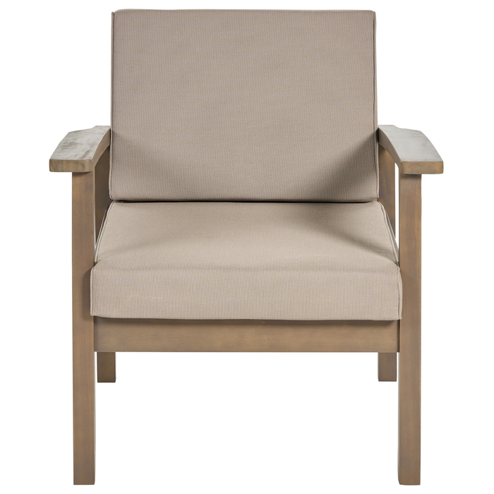 Beliani - MANILA II - Loungeset voor 4 - Donker houtkleur - Acaciahout