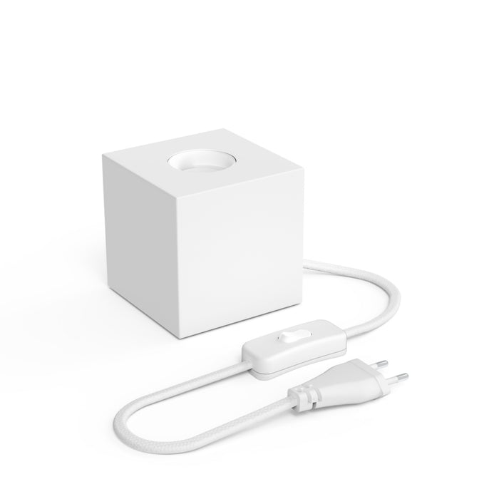 Calex Tafellamp  Wit - Metaal - 8x8x8cm (BxHxD)