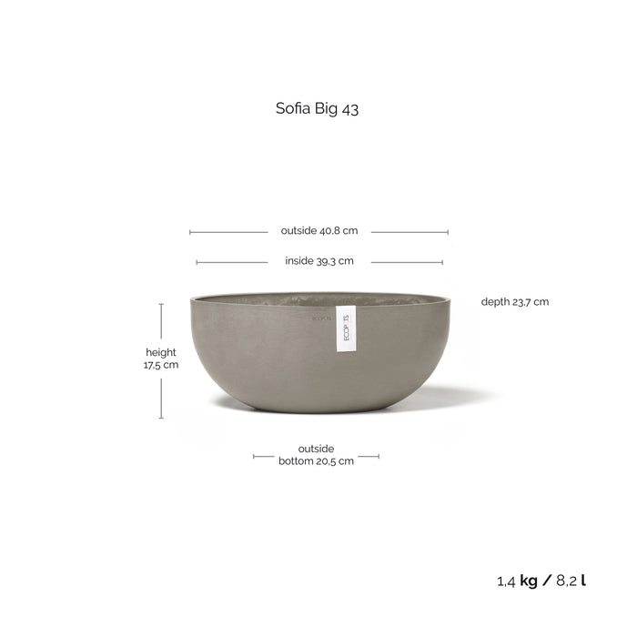 Ecopots Sofia Big 43  Taupe
