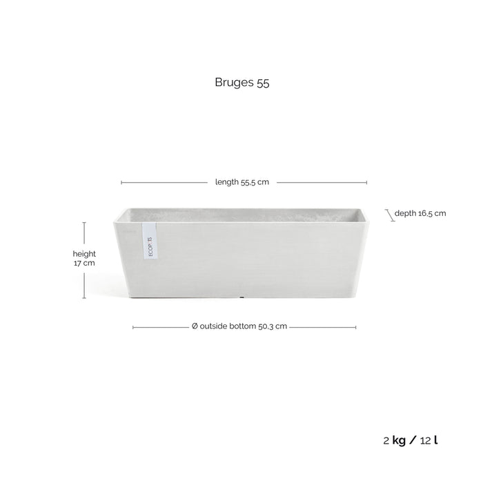 Ecopots Bruges 55  Pure White