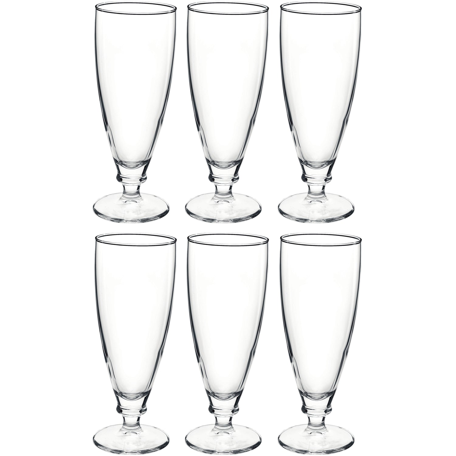 Bormioli Rocco Bierglazen Harmonia - 6 stuks - op voet - 380 ml