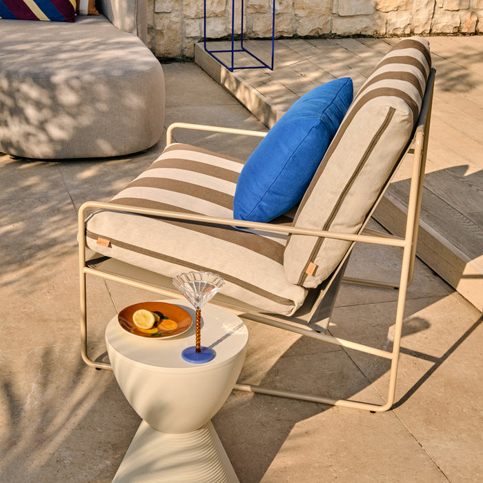 ferm LIVING Desert Lounger - Cashmere - Chocolate / Off-White