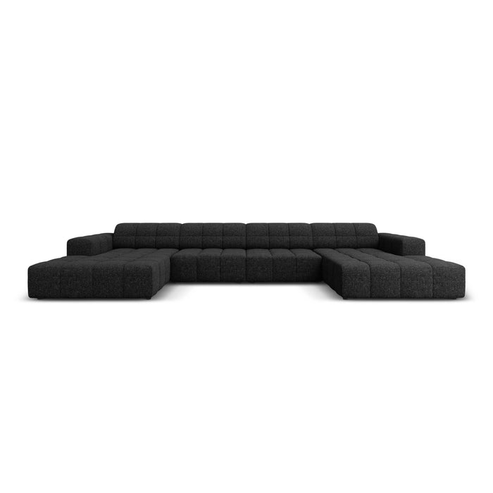 Cosmopolitan Design Chicago U-bank - Chenille - Zwart