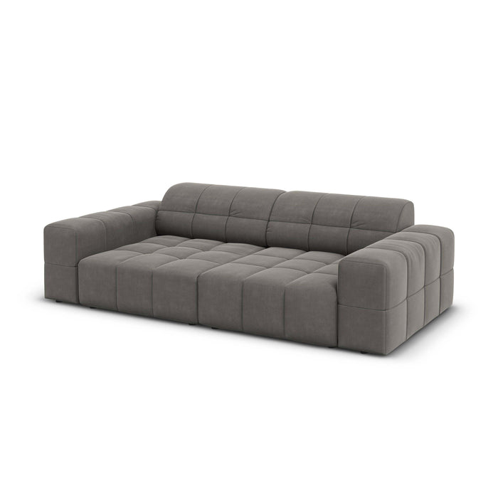 Cosmopolitan Design Chicago 3-zitsbank  - Velvet - Lichtgrijs