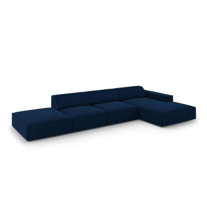 Micadoni Jodie Hoekbank Rechts - Links Open 5-zits -  Fluweel - Donkerblauw