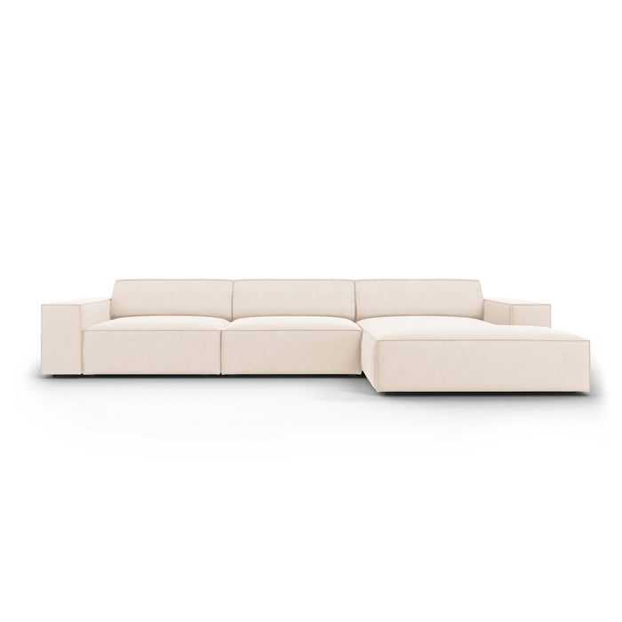 Micadoni Jodie Hoekbank Rechts 4-zits - Fluweel - Crème