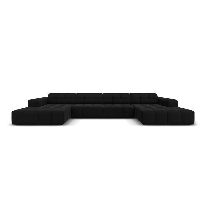 Cosmopolitan Design Chicago U-bank - Velvet - Zwart