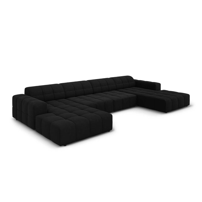 Cosmopolitan Design Chicago U-bank - Velvet - Zwart