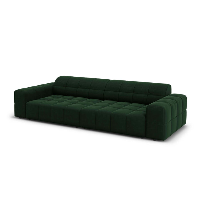 Cosmopolitan Design Chicago 4-zitsbank - Velvet - Flessengroen