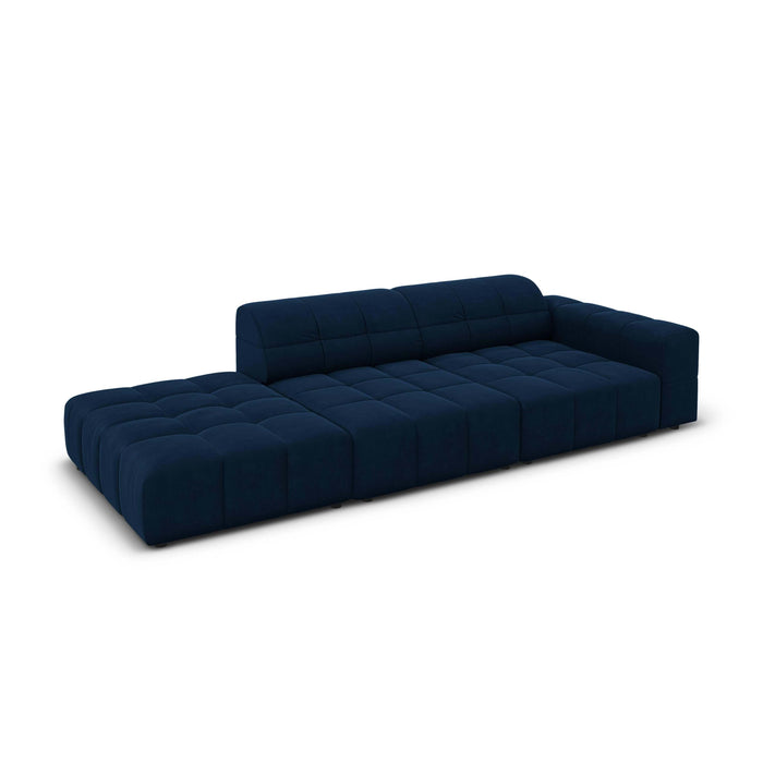 Cosmopolitan Design Chicago 4-zitsbank Links Open - Velvet - Koningsblauw