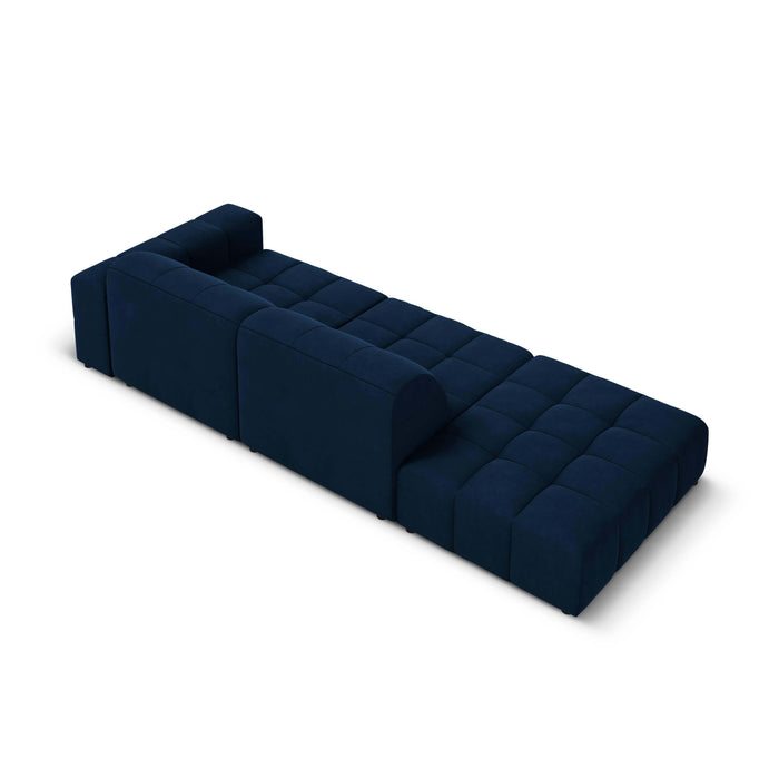 Cosmopolitan Design Chicago 4-zitsbank Links Open - Velvet - Koningsblauw