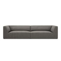 Windsor & Co Sao 4-zitsbank - Ribstof - Lichtgrijs