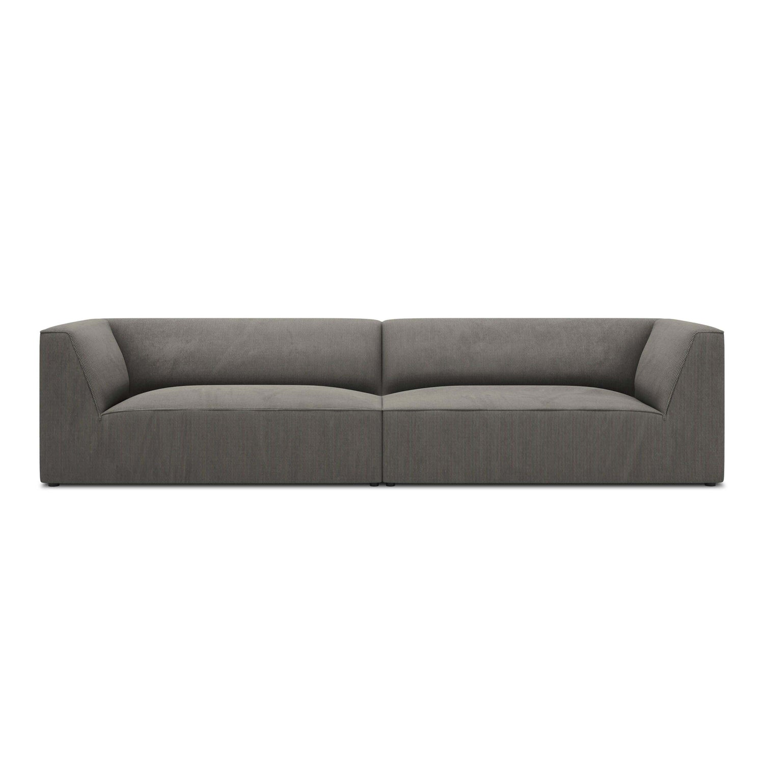 Windsor & Co Sao 4-zitsbank - Ribstof - Lichtgrijs