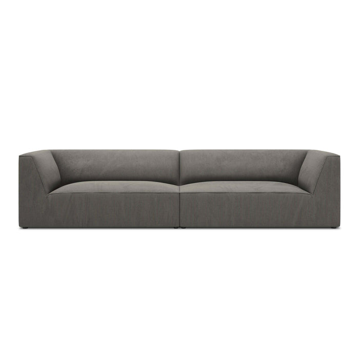 Windsor & Co Sao 4-zitsbank - Ribstof - Lichtgrijs