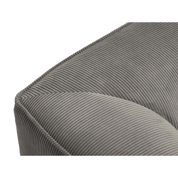 Windsor & Co Sao 4-zitsbank - Ribstof - Lichtgrijs