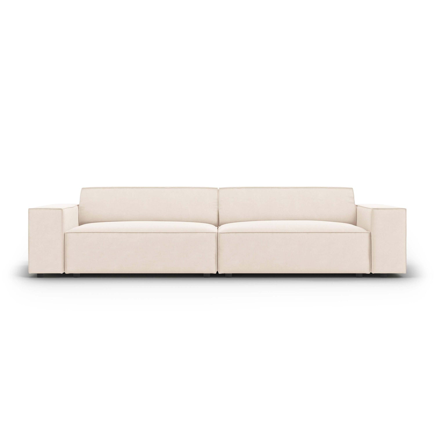 Micadoni Jodie 4-zitsbank - Fluweel - Crème