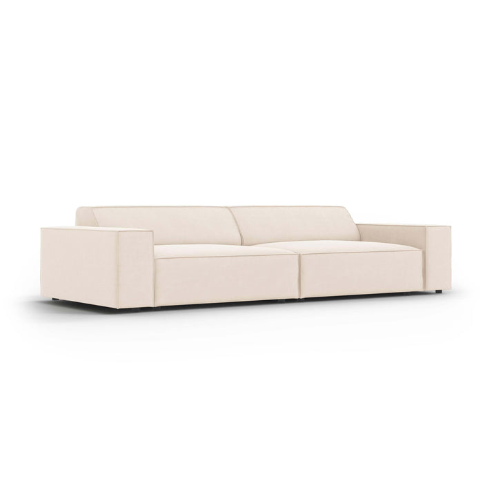 Micadoni Jodie 4-zitsbank - Fluweel - Crème