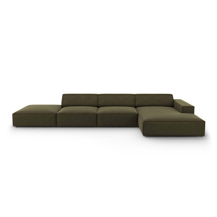 Micadoni Jodie Hoekbank Rechts - Links Open 5-zits -  Fluweel - Groen