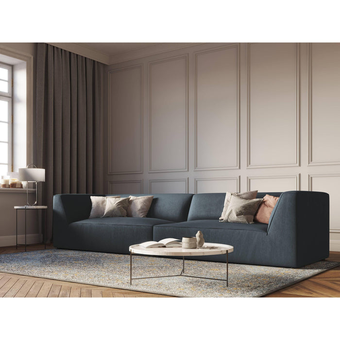 Windsor & Co Sao 4-zitsbank - Ribstof - Blauw