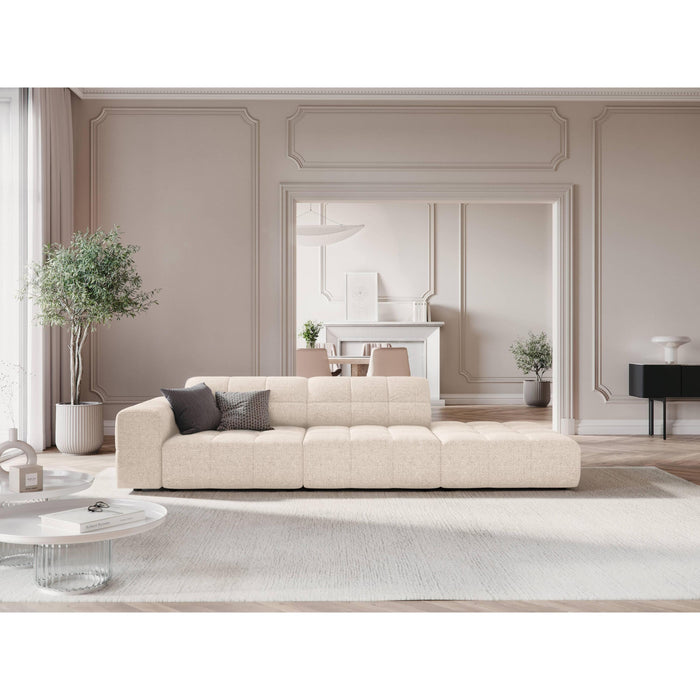 Cosmopolitan Design Chicago 4-zitsbank Rechts Open - Chenille - Crème