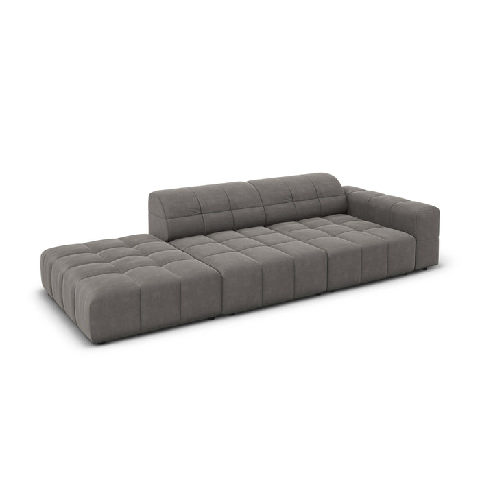 Cosmopolitan Design Chicago 4-zitsbank Links Open - Velvet - Grijs