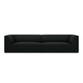 Windsor & Co Sao 4-zitsbank - Ribstof - Zwart