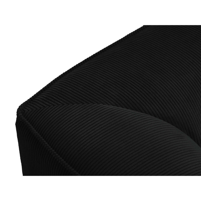 Windsor & Co Sao 4-zitsbank - Ribstof - Zwart