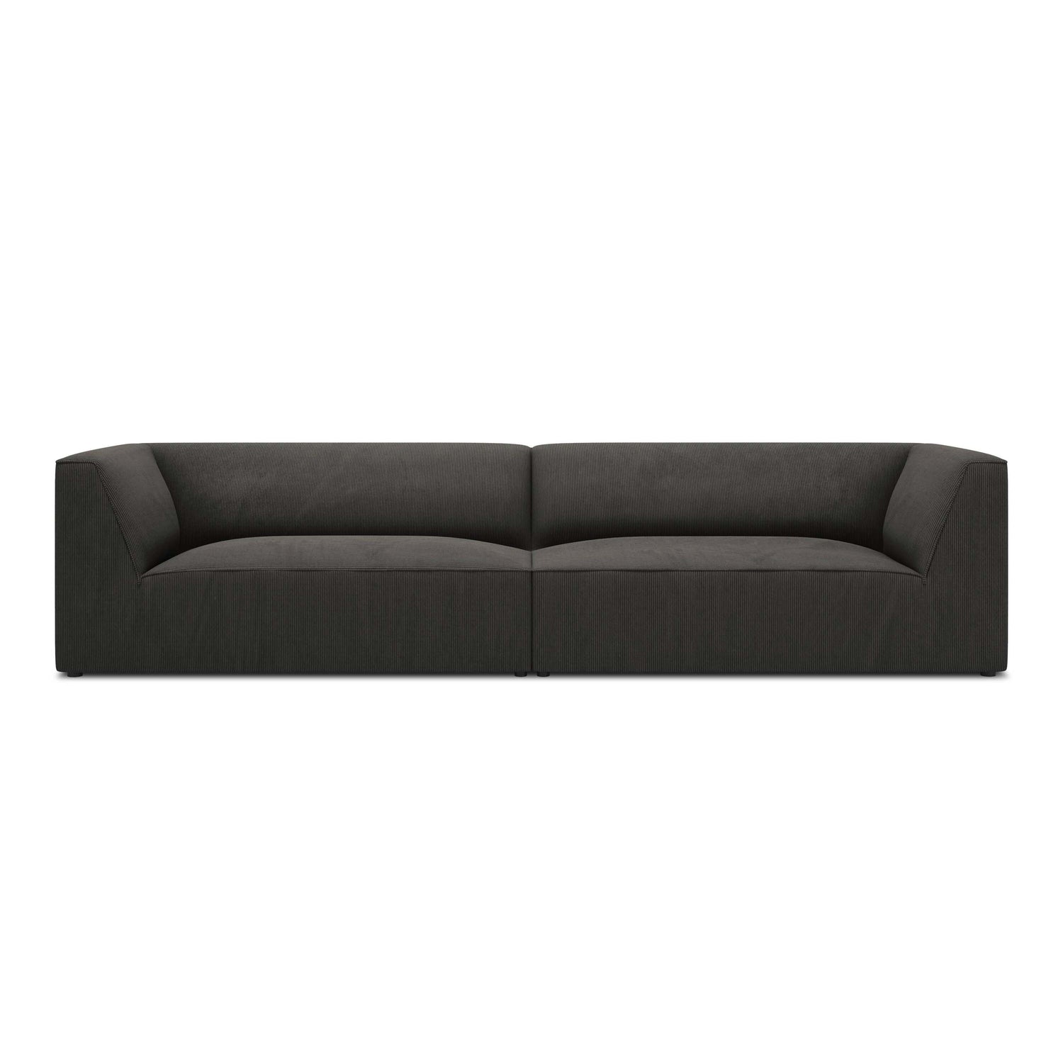 Windsor & Co Sao 4-zitsbank - Ribstof - Donkergrijs