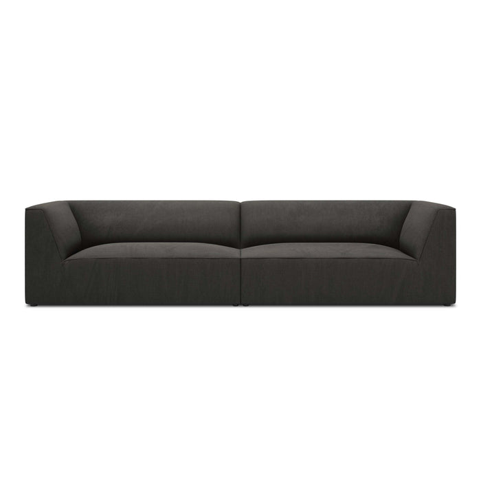 Windsor & Co Sao 4-zitsbank - Ribstof - Donkergrijs