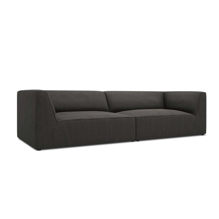 Windsor & Co Sao 4-zitsbank - Ribstof - Donkergrijs