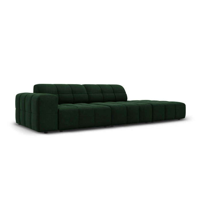 Cosmopolitan Design Chicago 4-zitsbank Rechts Open - Velvet - Flessengroen
