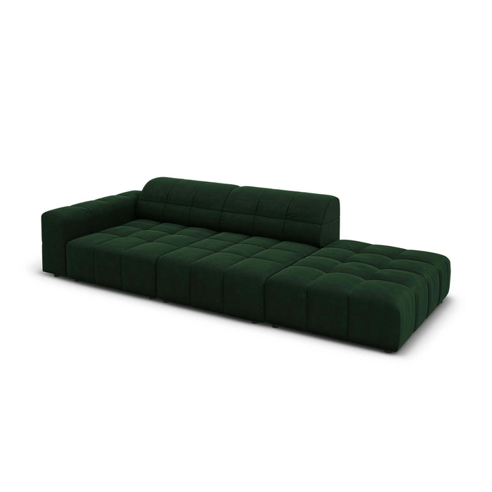 Cosmopolitan Design Chicago 4-zitsbank Rechts Open - Velvet - Flessengroen