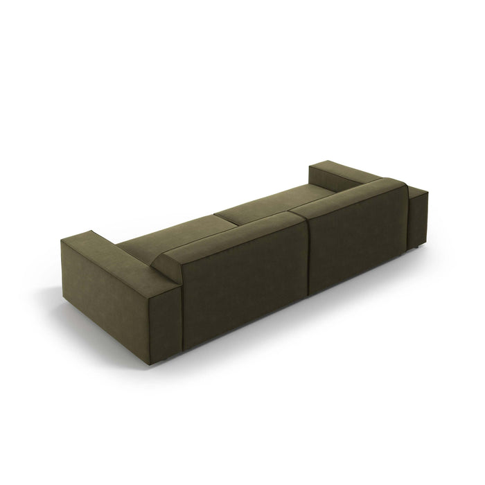 Micadoni Jodie 4-zitsbank - Fluweel - Groen