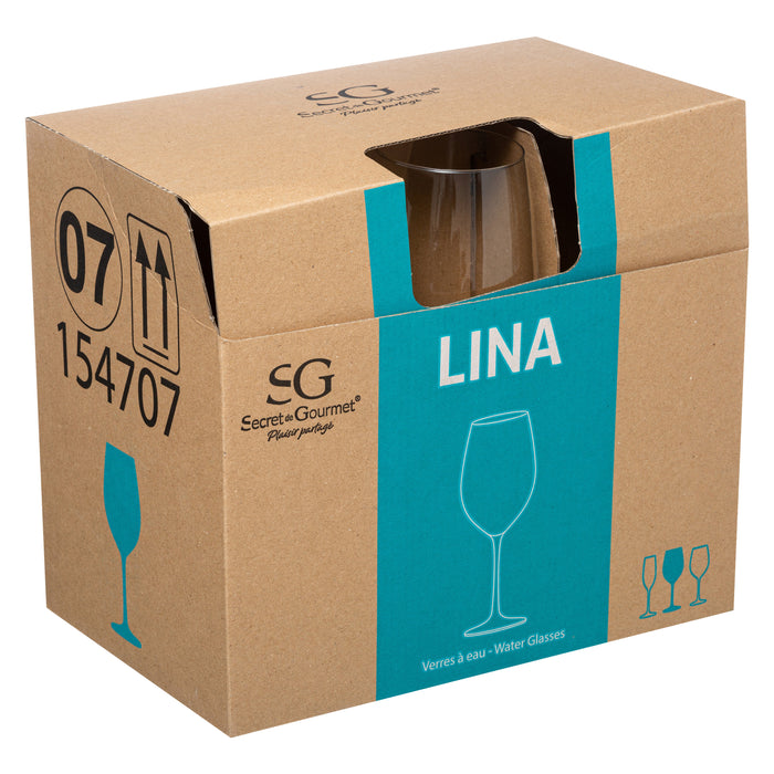 Secret de Gourmet Wijnglazen set Lina - doosje 6x stuks - 54 CL